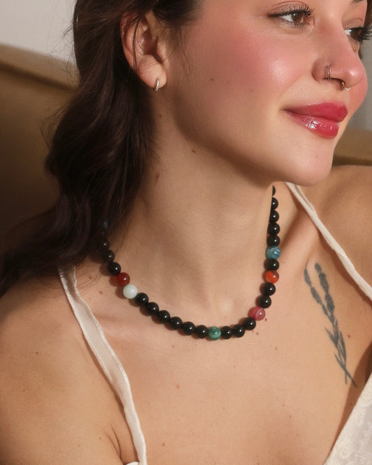 Naszyjnik z czarnego onyksu