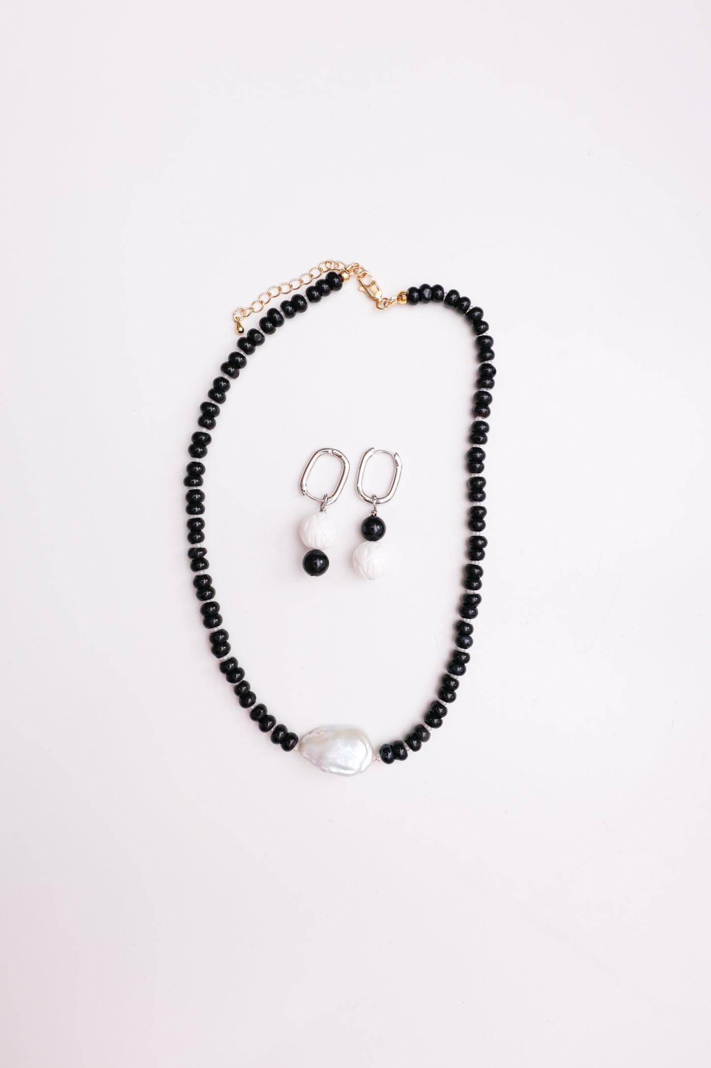 Kolczyki z czarnego agatu