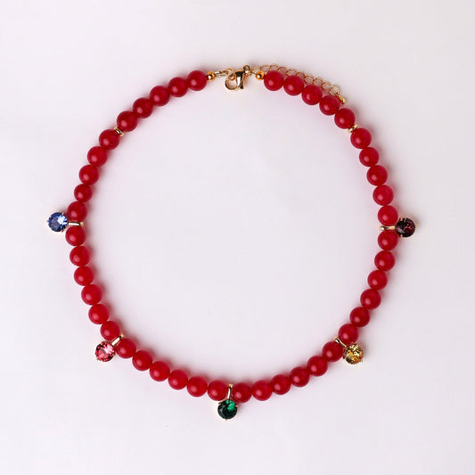 Naszyjnik onyks z kryształami