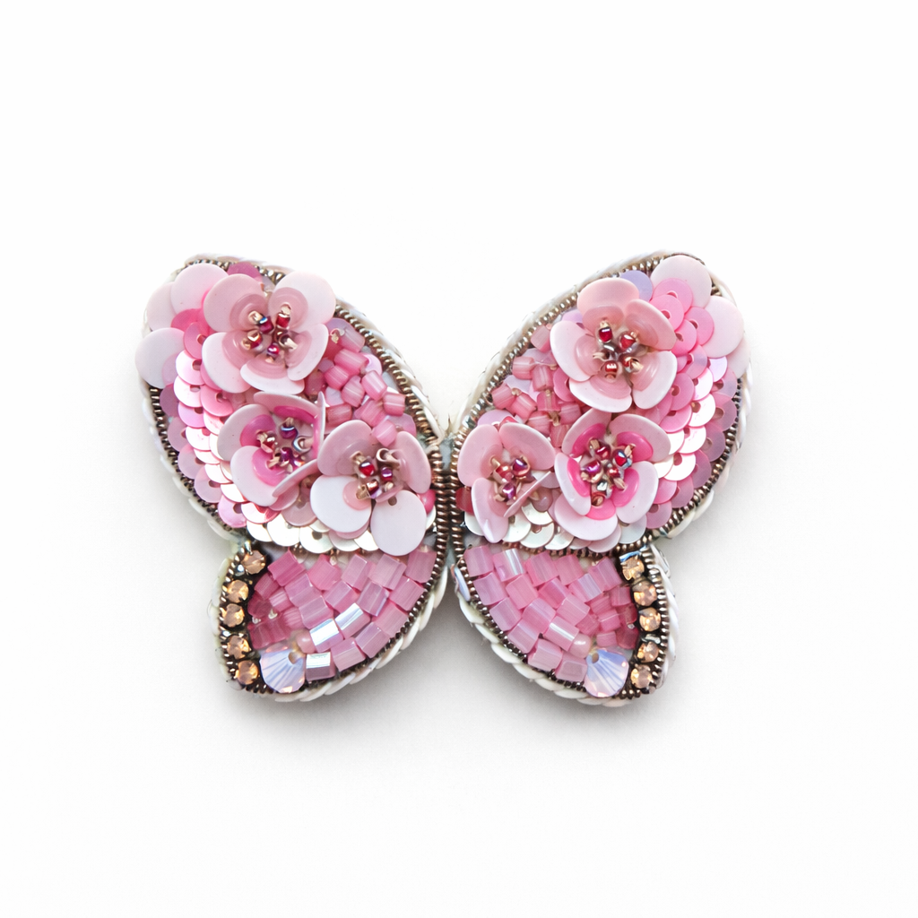 Broszka „Różowy Motyl”