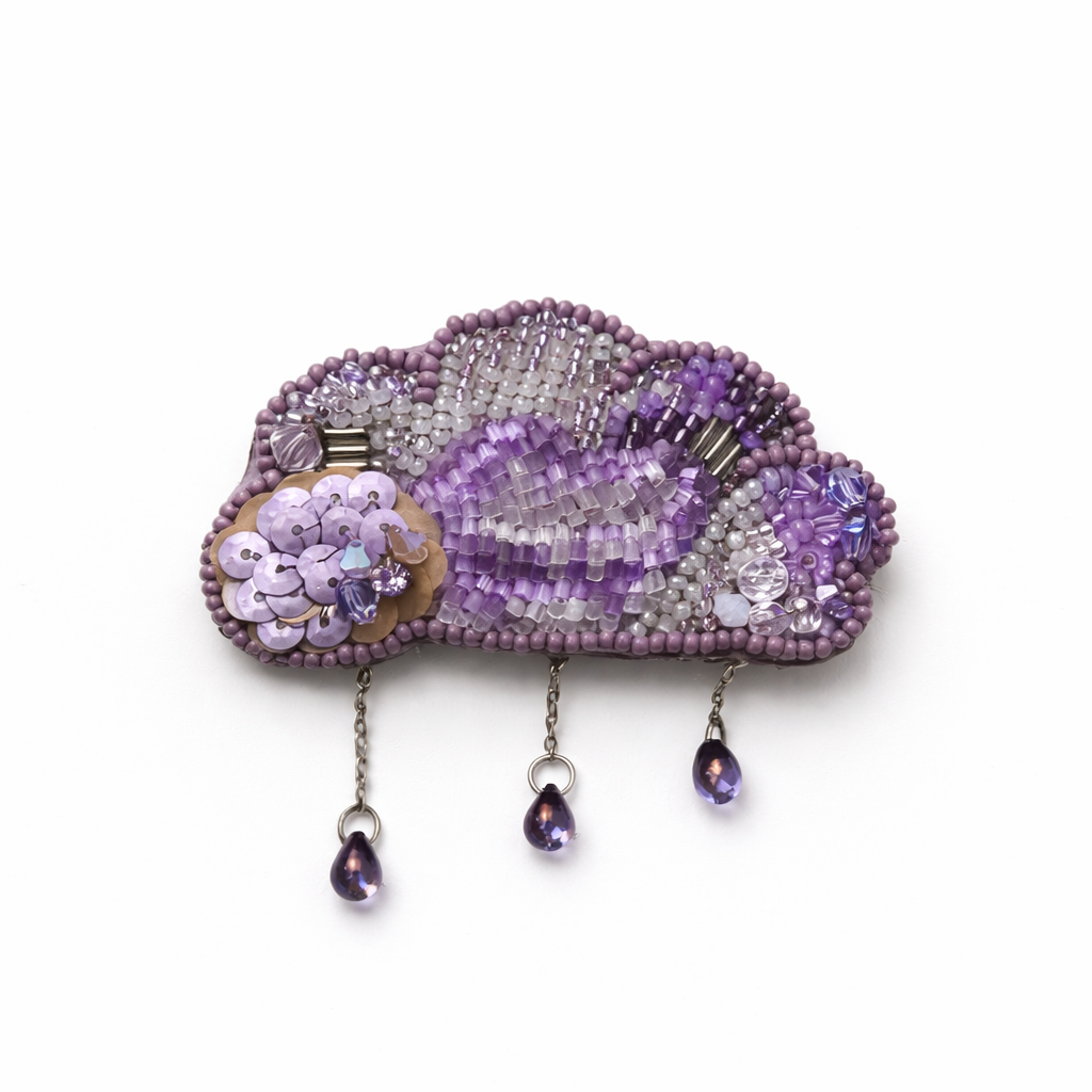 Broszka "Liliowa Chmura"