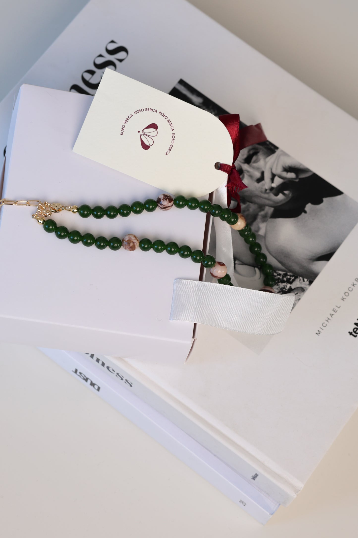 Naszyjnik z pereł naturalnych, czeskiego kryształu i japońskiego koralika