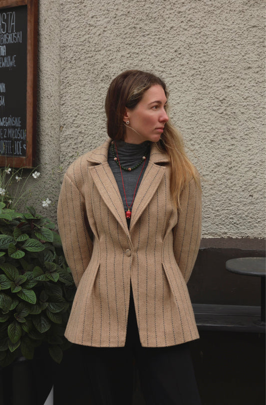 Naszyjnik z zielonego awenturynu/ tonowanego kwarcu i różowej jasp