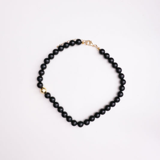 Naszyjnik z czarnego agatu