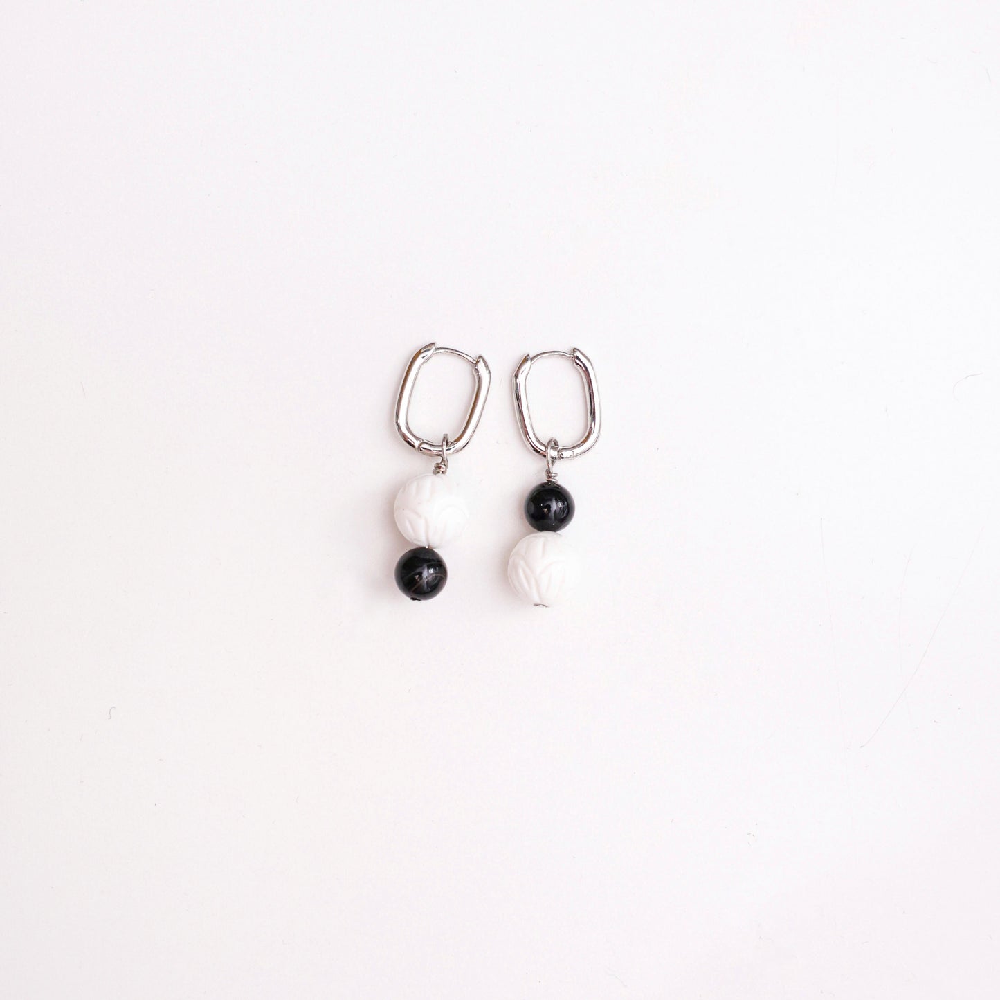 Kolczyki z czarnego agatu