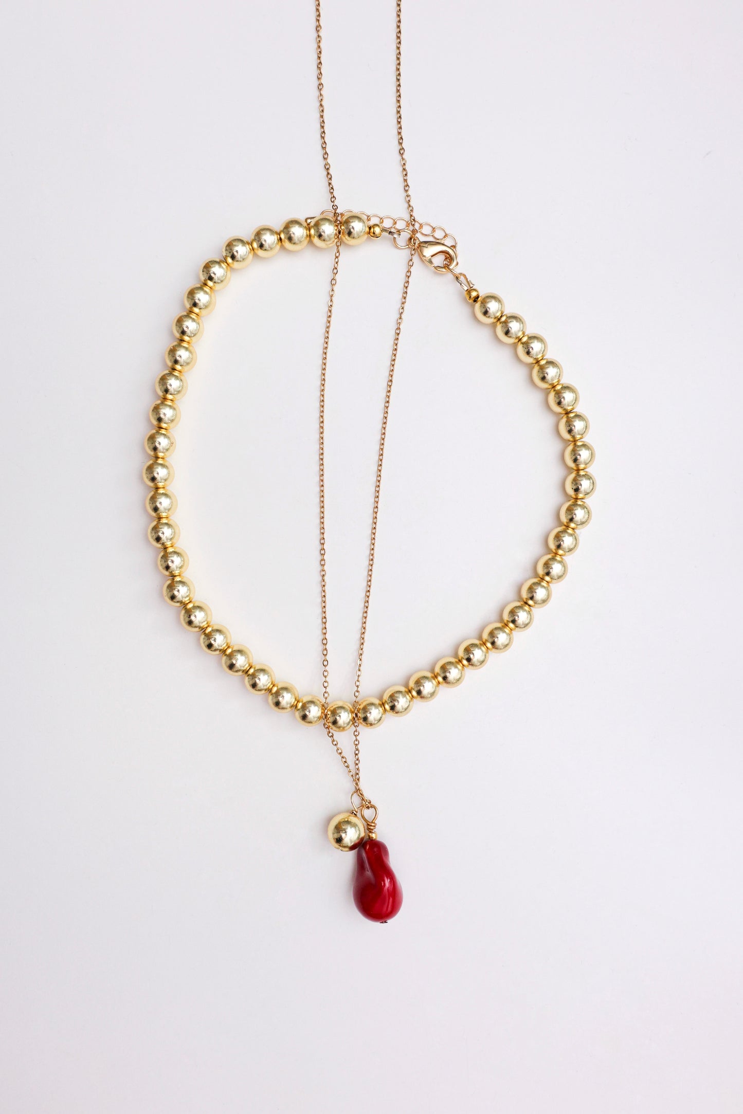 Naszyjnik  z pozłacanego hematytu