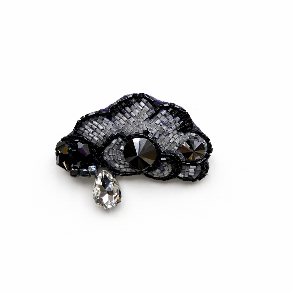 Broszka SYMBOL Chmura Black – zdjęcie 1