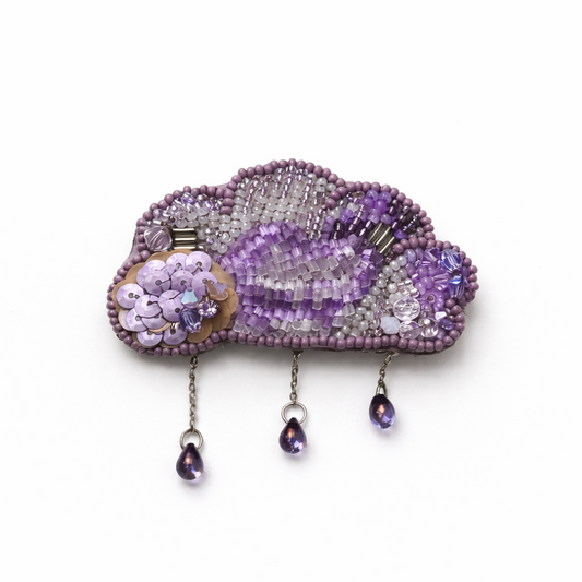 Broszka SYMBOL Chmura Lilac – zdjęcie 1
