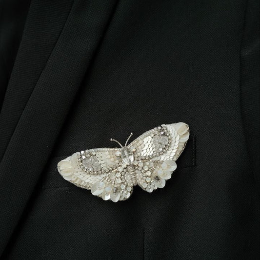 Broszka SYMBOL Motyl Vintage Silver
