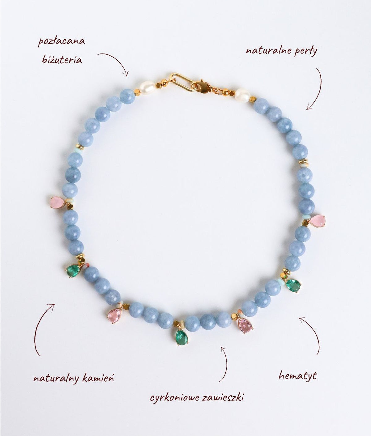 Naszyjnik MOZAIKA Sky Pearl Crystal