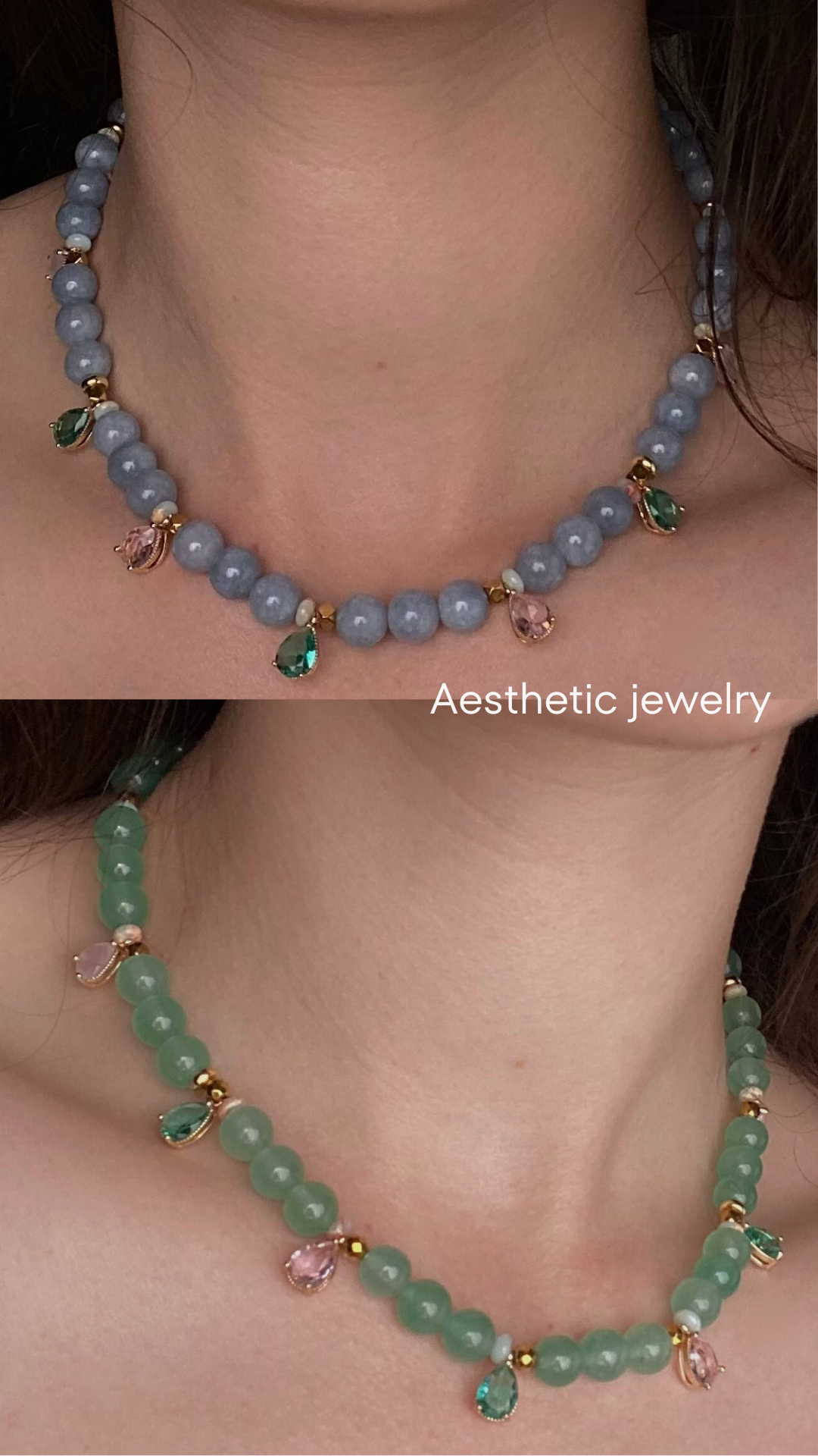 Naszyjnik MOZAIKA Sky Pearl Crystal