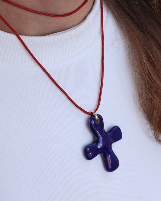 Naszyjnik SYMBOL Krzyż Blue